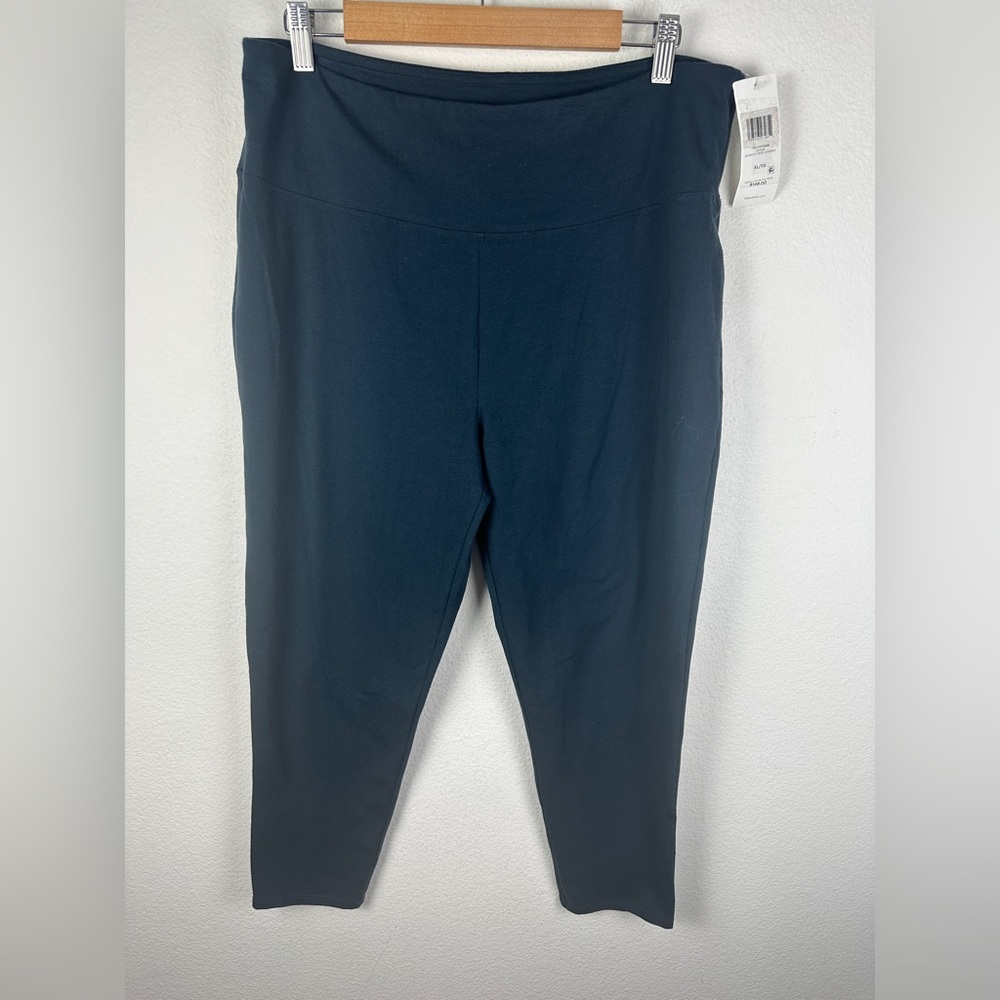 Eileen Fisher Hi Waisted Crop Navy Legging Women’s X-Large New with Tags